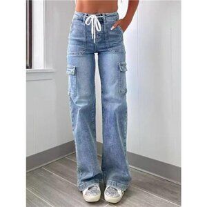 Washed Jeans with Pockets